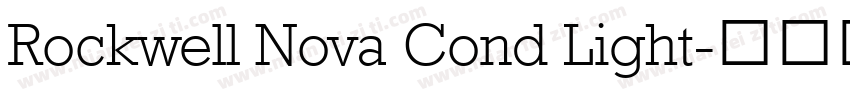 Rockwell Nova Cond Light字体转换